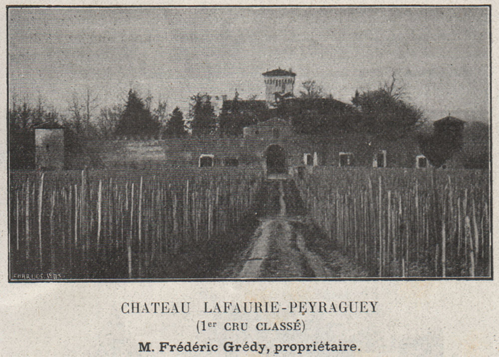 VINS BLANCS BOMMES BARSAC Chateau Lafaurie-Peyraguey 1er Cru Classé SMALL 1908